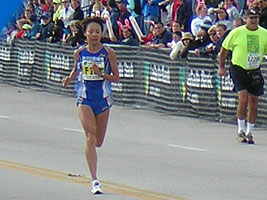 ゴール200m手前の千葉選手