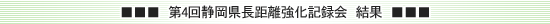 第4回静岡県長距離強化記録会